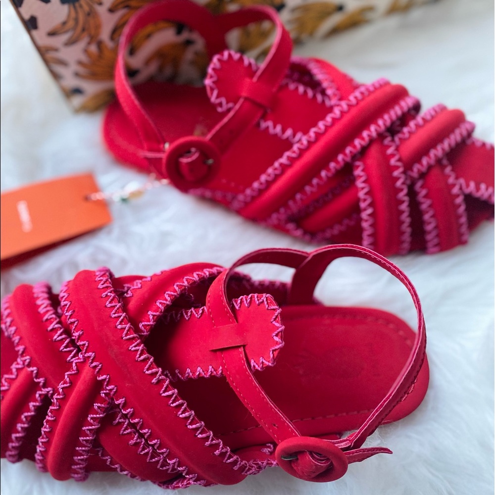 FARM Rio Red Zigzag Sandals - Picture 6 of 12